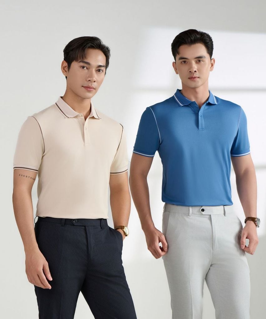  Áo Polo Cao Cấp, Chống Nhăn, Bền Màu 9APCT014BEI/XAH/TRK 