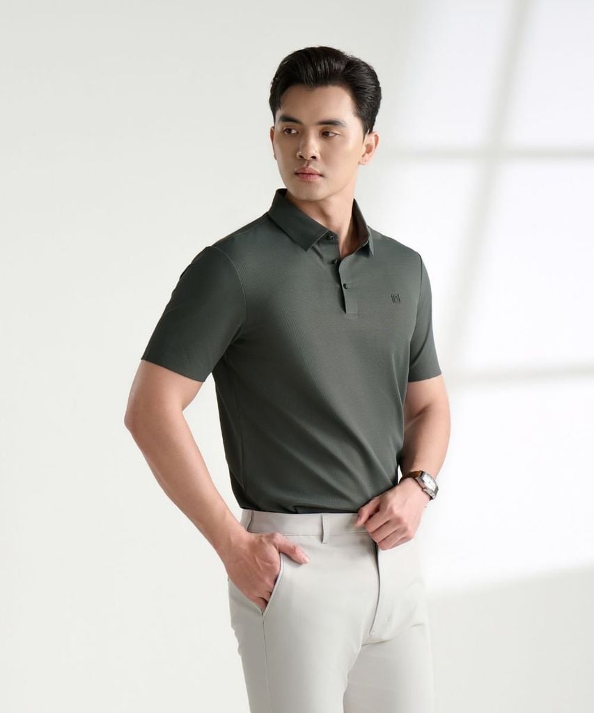  Áo Polo Xanh Đậm Cao Cấp, Chống Nhăn, Bền Màu 9APCT580XDA 