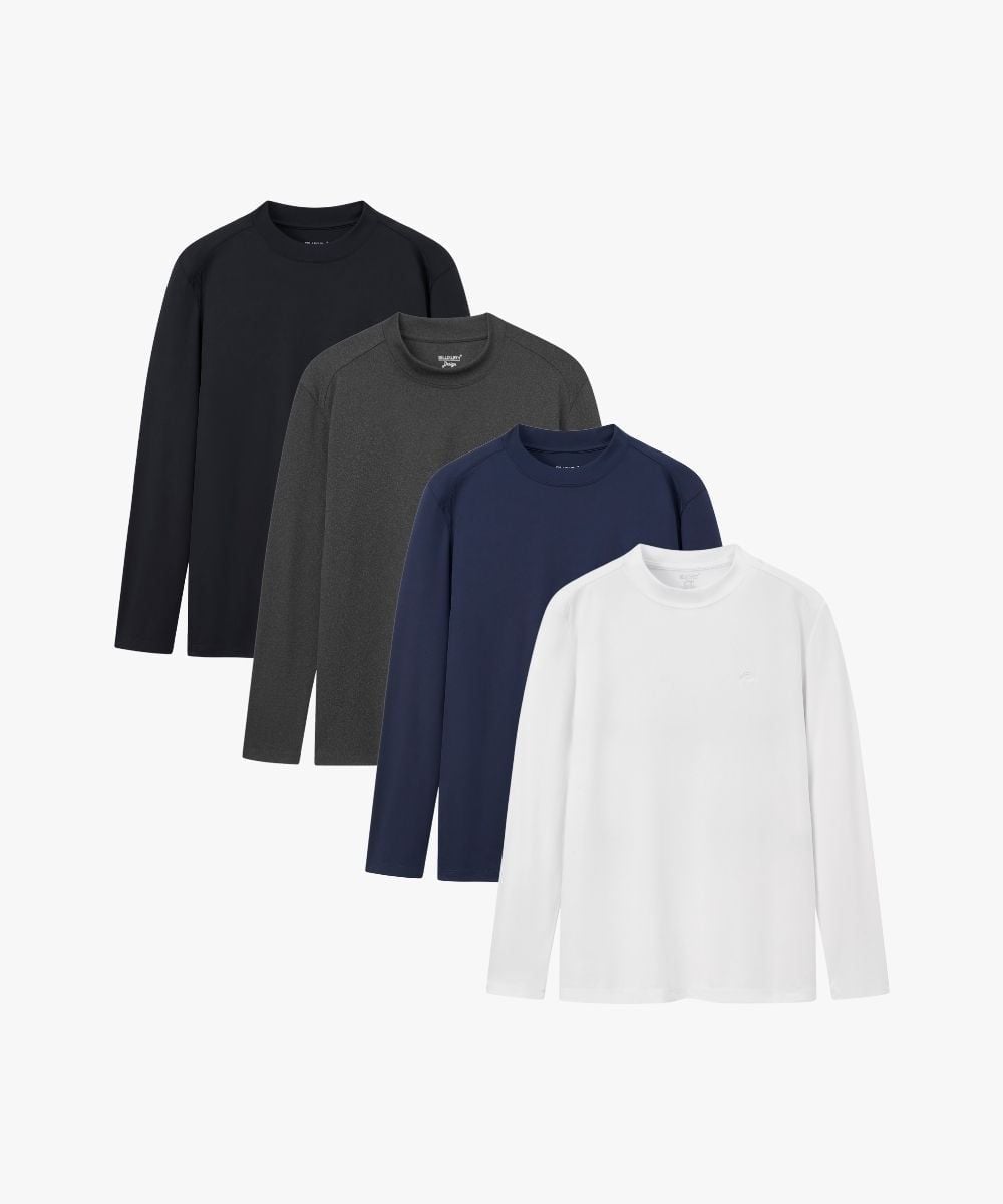  Áo Thun Giữ Nhiệt Thiết Kế Cổ Cao 3cm, Giữ Ấm, Co Dãn 9ATOB502 (4 màu) 