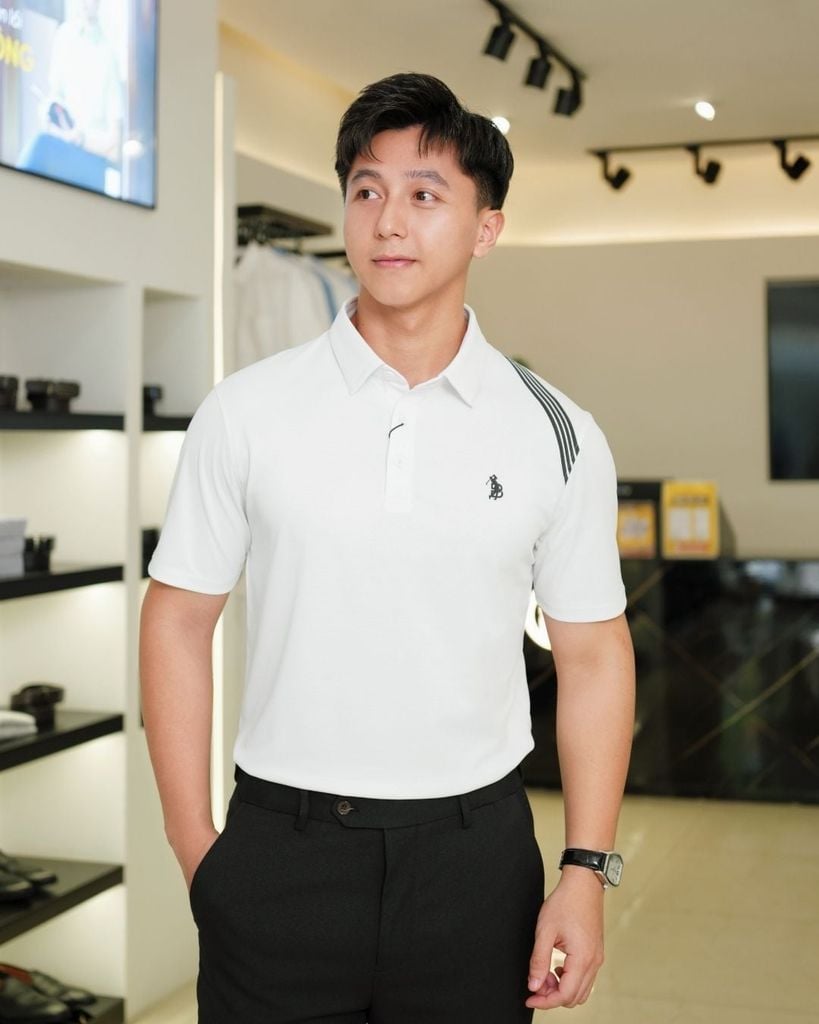  Áo Polo Trắng Thiết Kế Cao Cấp 9APCT526TRK 