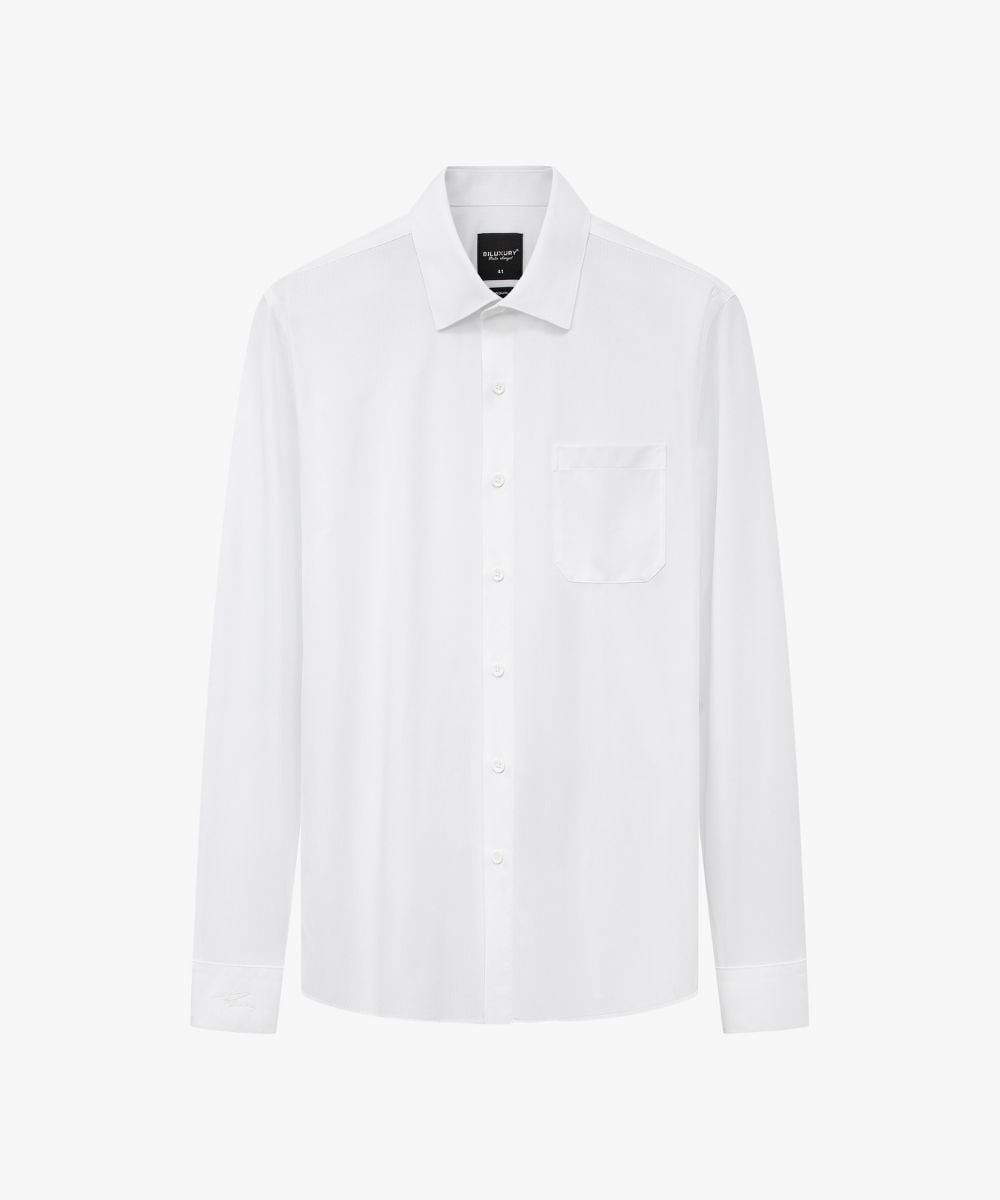  Áo Sơ Mi Trắng Dài Tay Knit Nhật Kháng Khuẩn Tốt 7SMDB303TRK 