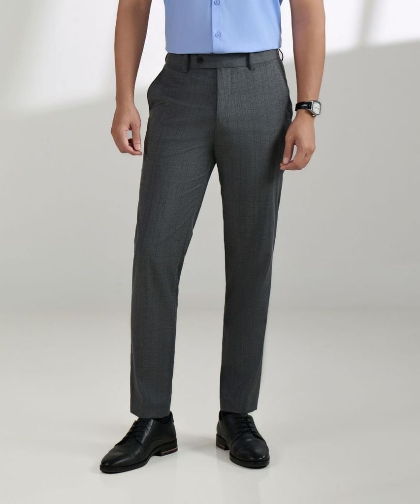  Quần Âu Ghi Xám Chống Nhăn, Co Giãn, Chống Bám Bẩn 9QAUB501GHS 