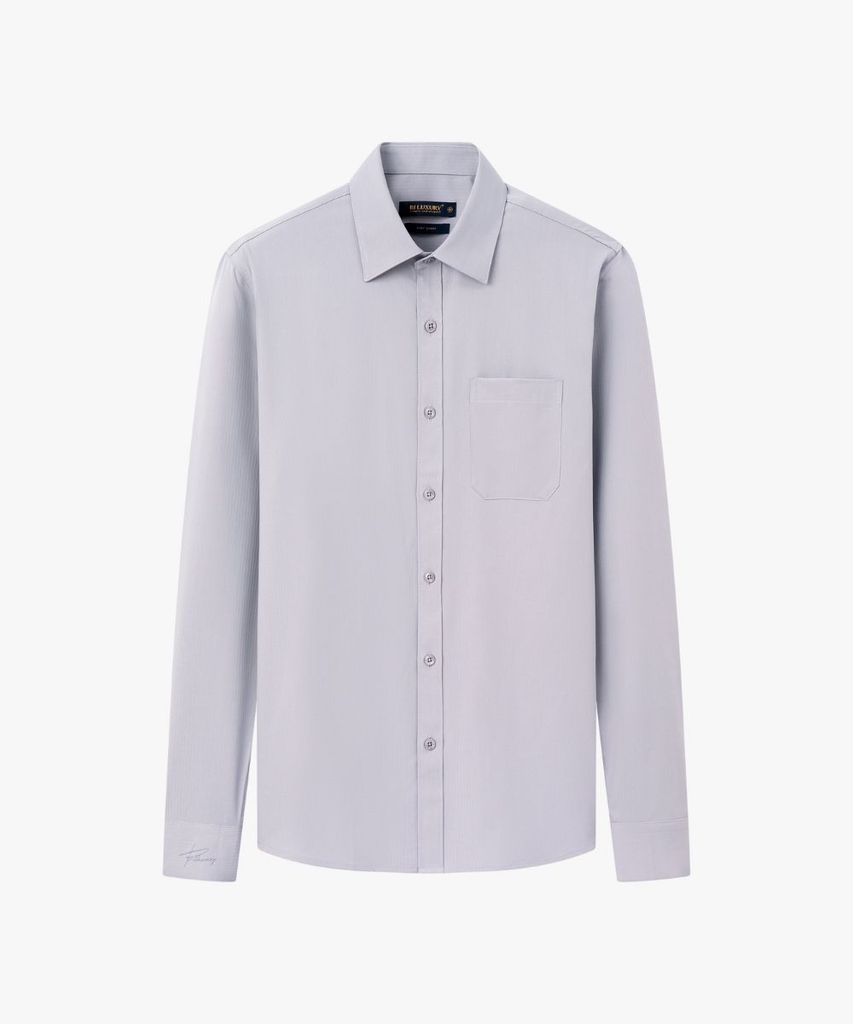  Áo Sơ Mi Dài Tay Ghi Xám Cao Cấp, Chống Nhăn Nhàu, Chống Bám Bẩn 9SMDB549GHS 