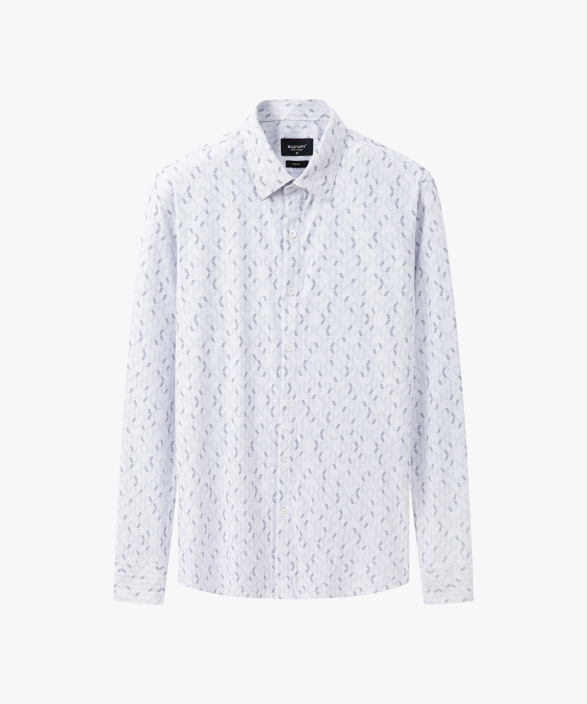  Áo Sơ Mi Trắng Hoạ Tiết, Cao Cấp, Chống Nhăn, Kháng Khuẩn 9SMDH538TRK 