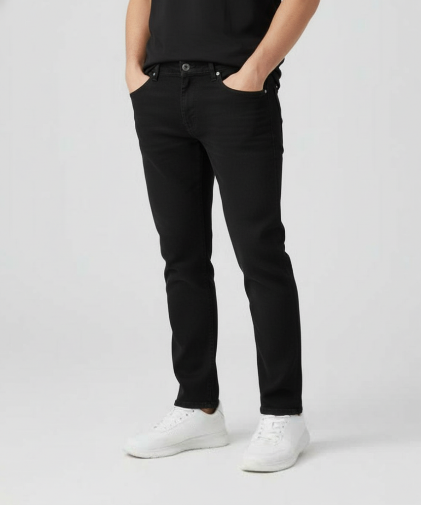  Quần Jeans Đen Cao Cấp Bền Màu, Chống Xù, Giữ Form 9QBDB018DEN + Tặng Áo Polo 