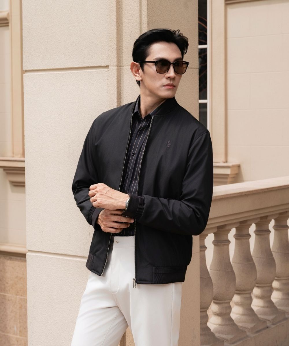  Áo Khoác Thiết Kế Bomber, Trượt Nước, Giữ Ấm, Chống Bụi Bẩn 9AG2T502DEN + Tặng Áo Giữ Nhiệt 