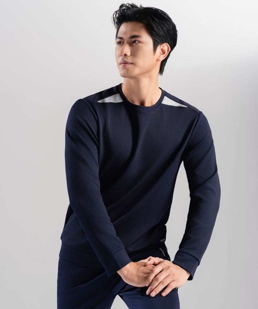  Bộ Nỉ Thể Thao Cổ Tròn Thiết Kế Basic 9ANOT002TTT + 9QNIT002TTT 