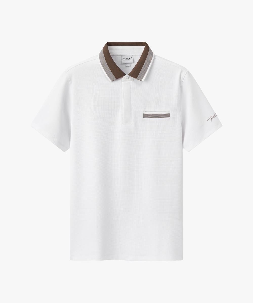  Áo Polo Trắng Cao Cấp, Chống Nhăn, Bền Màu 9APCT513TRK 