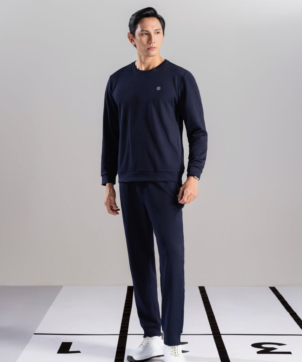  Bộ Nỉ Thể Thao Cổ Tròn Thiết Kế Basic 9ANOT003TTT + 9QNIT003TTT 