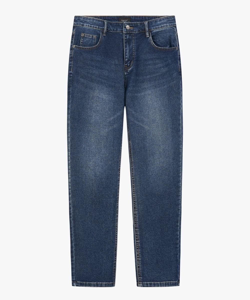  Quần Jeans Xanh Đậm Cao Cấp Bền Màu, Chống Xù, Giữ Form 9QBDT025XDM + Tặng Áo Polo 