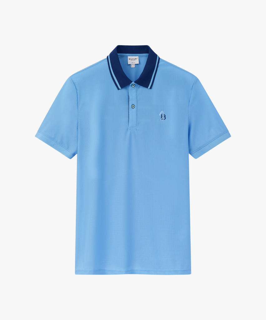  Áo Polo GOLF Xanh Phối Logo Thêu Cao Cấp, Thoáng Mát, Chống Bám Bẩn 9APCB913XAH 