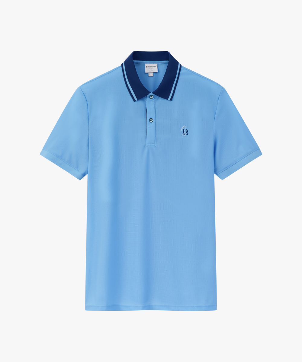  Áo Polo GOLF Xanh Phối Logo Thêu Cao Cấp, Thoáng Mát, Chống Bám Bẩn 9APCB913XAH 