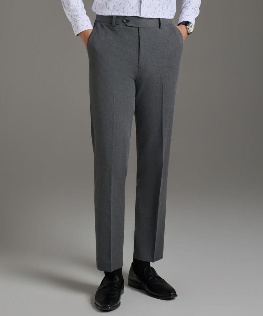  Quần Tây Ghi Tối Chống Nhăn, Co Giãn, Bền Màu 6QAUB004GHT 