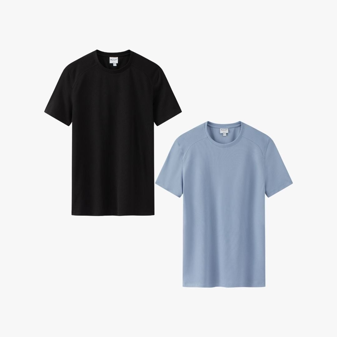 Combo 2 Áo Đen/Xanh Nhạt