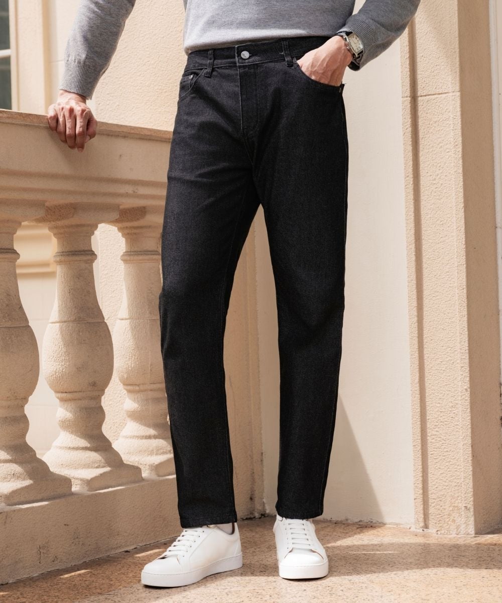 Quần Jeans Đen Cao Cấp Chống Xù, Chống Nhăn, Co Giãn 9QBDB024DEN 