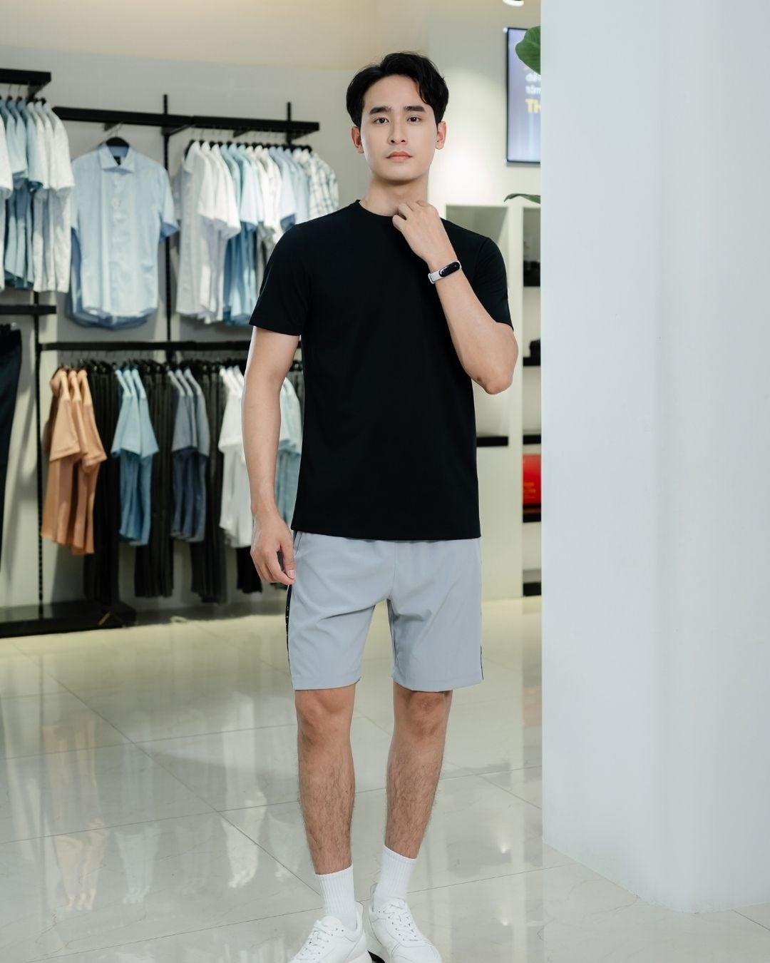  Áo Phông, Tshirt Thiết Kế Basic, Thoáng Mát, Co Giãn 1APKB621 