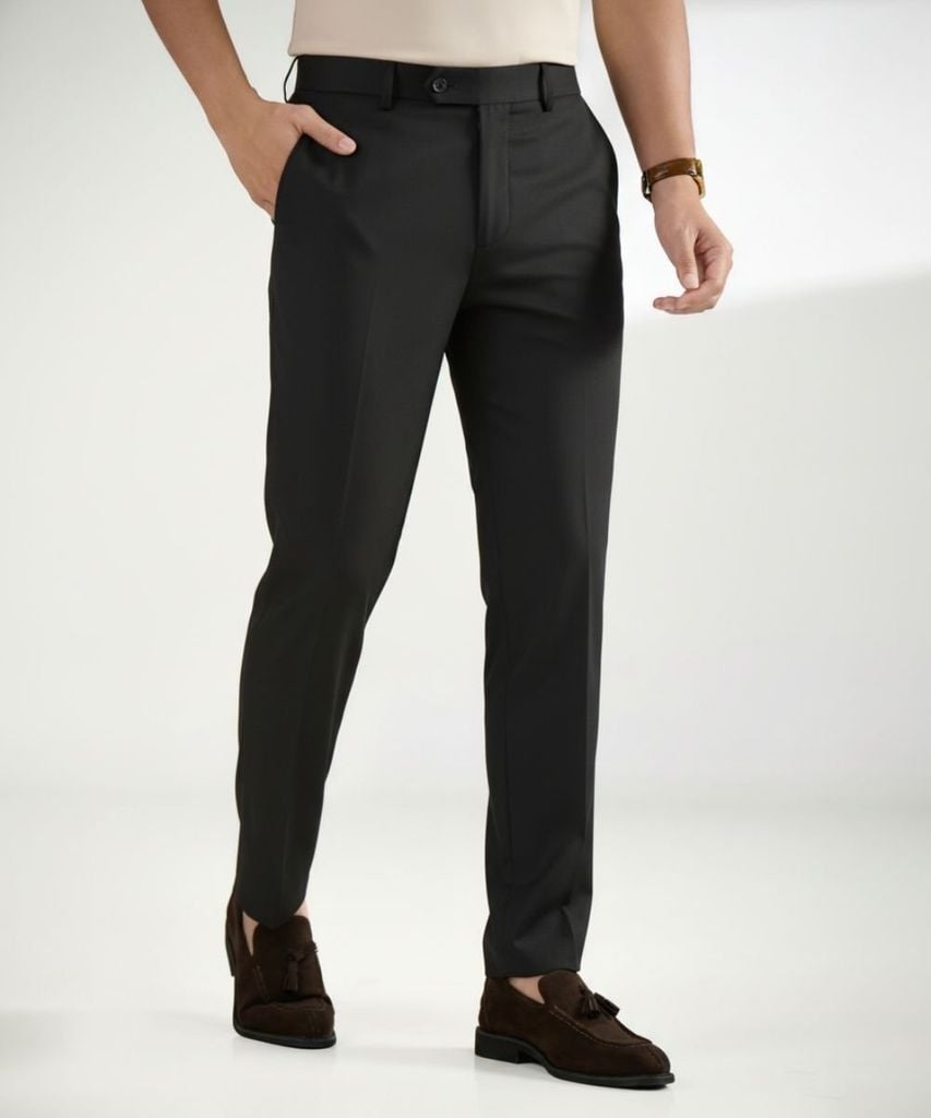  Quần Âu Đen/Ghi Sáng Cao Cấp Chống Nhăn, Chống Bám Bẩn 9QAUB542DEN/GHS 