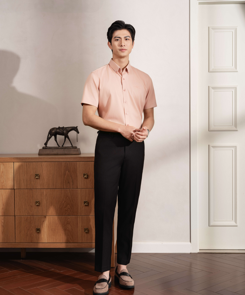  Áo Sơ Mi Hồng Cộc Tay, Kháng Khuẩn, Bền Màu 8SMCB400HOG 