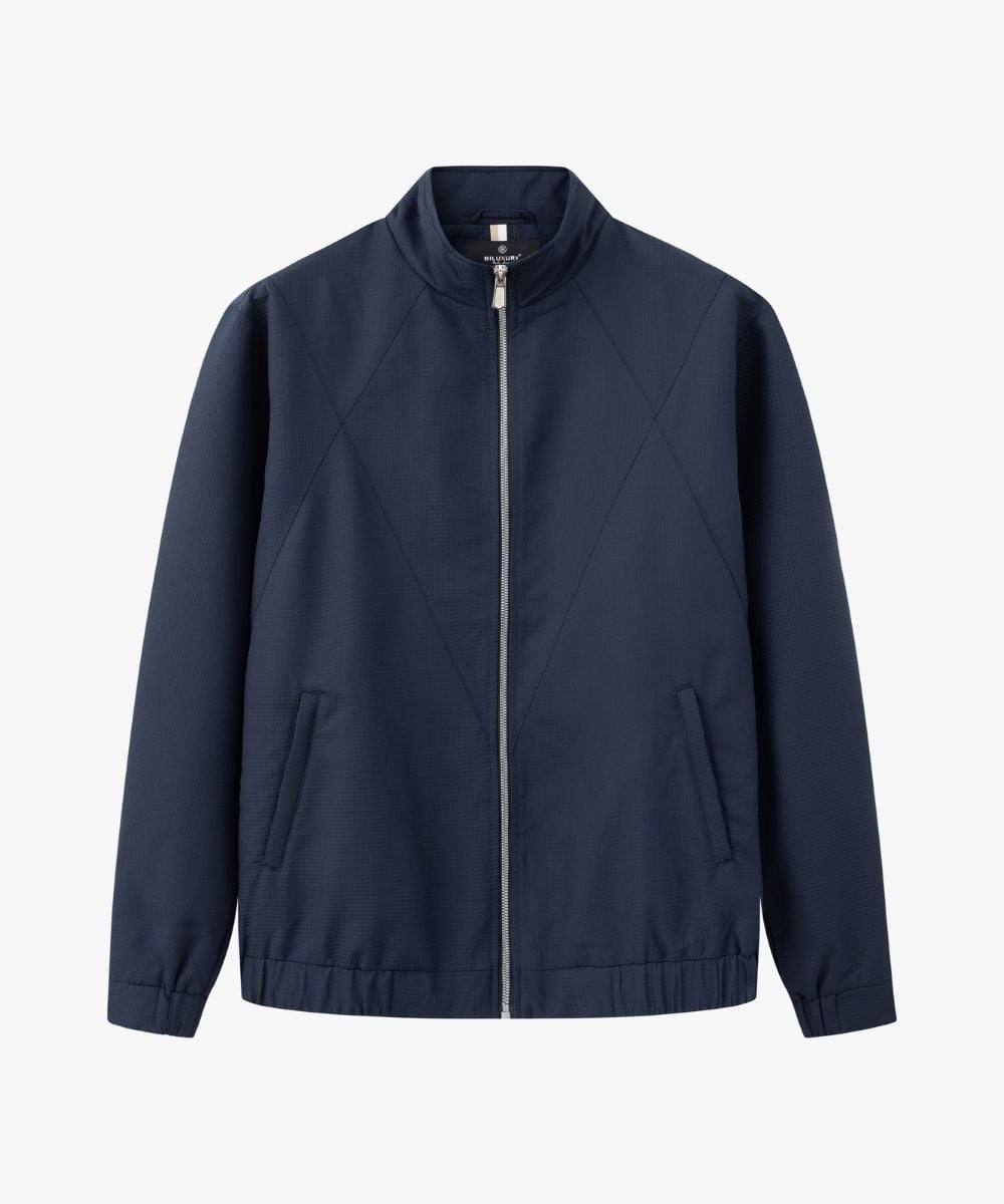  Áo Khoác Gió Tím Than Tối Thiết Kế 2 Lớp Kháng Nước Tốt 8AG2T040TTT 