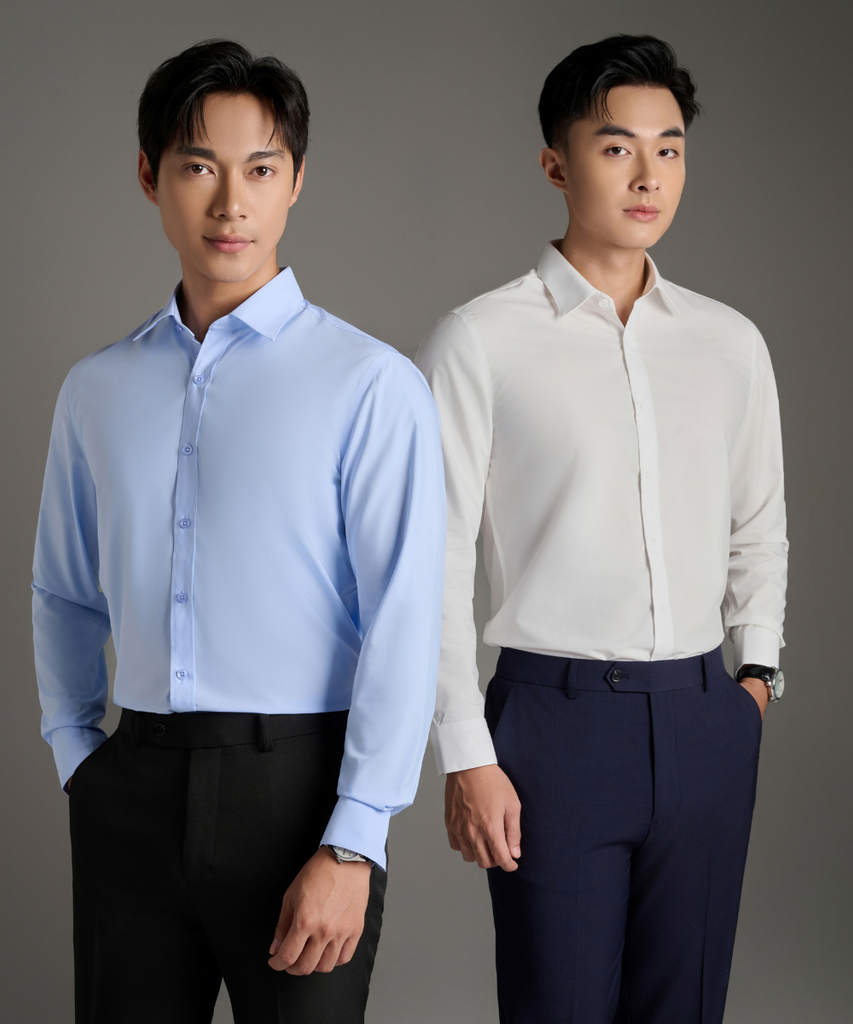 Áo Sơ Mi Dài Tay Cao Cấp, Chống Nhăn, Kháng Khuẩn 9SMDB547 