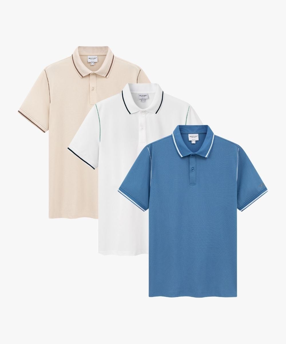  Áo Polo Cao Cấp, Chống Nhăn, Bền Màu 9APCT014BEI/XAH/TRK 