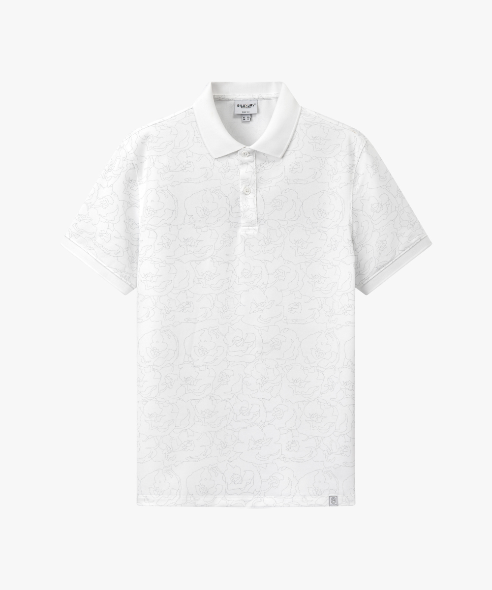  Áo Polo Trắng Phối Hoạ Tiết Cao Cấp, Chống Nhăn, Bền Màu 9APCH500TRK 