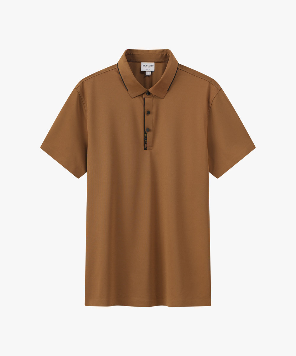  Áo Polo Vàng Bò Cơ Bản Không Đường May Bền Màu 8APCB405VAB 