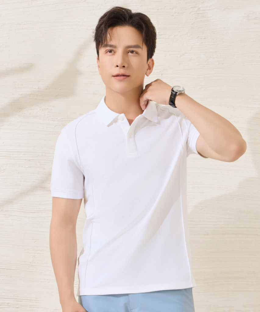  Áo Polo Trắng, Kháng Khuẩn, Chống Nhăn, Bền Màu 9APCB528TRK 