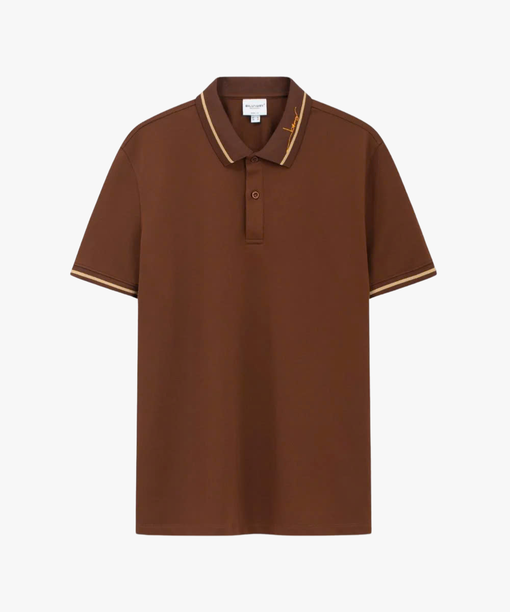  Áo Polo Nâu Vàng Cơ Bản Vải Recycle Thân Thiện Với Da 8APCT403NAV 