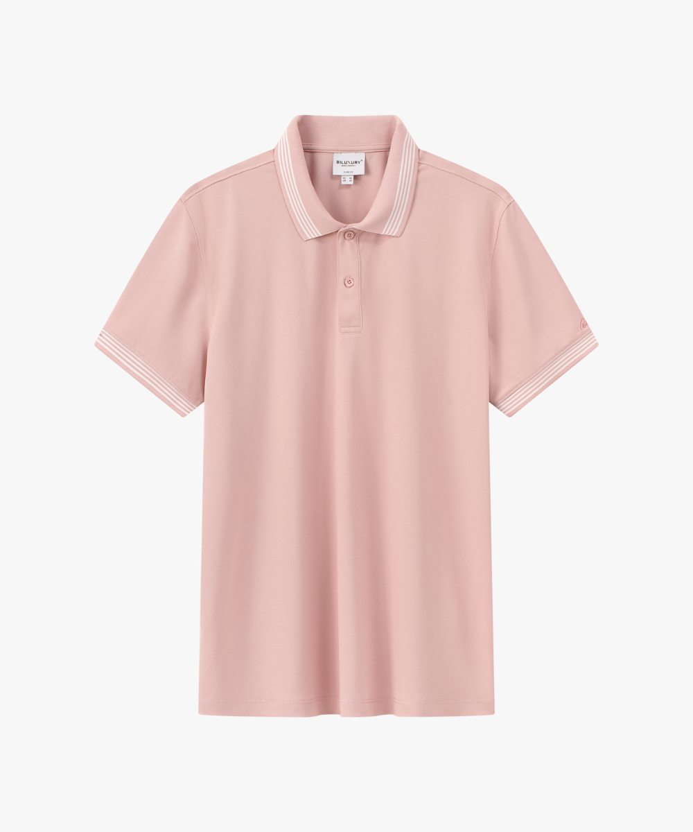  Áo Polo Hồng Cơ Bản Phối Viền Cổ Vải Recycle Thân Thiện Với Da 8APCT467HOG 