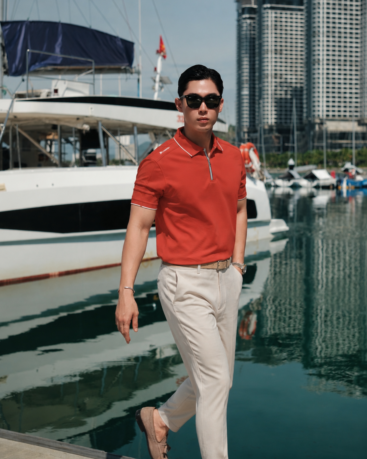  Áo Polo Biluxury Cao Cấp Thiết Kế Cổ Kéo Khoá 1APCT605 