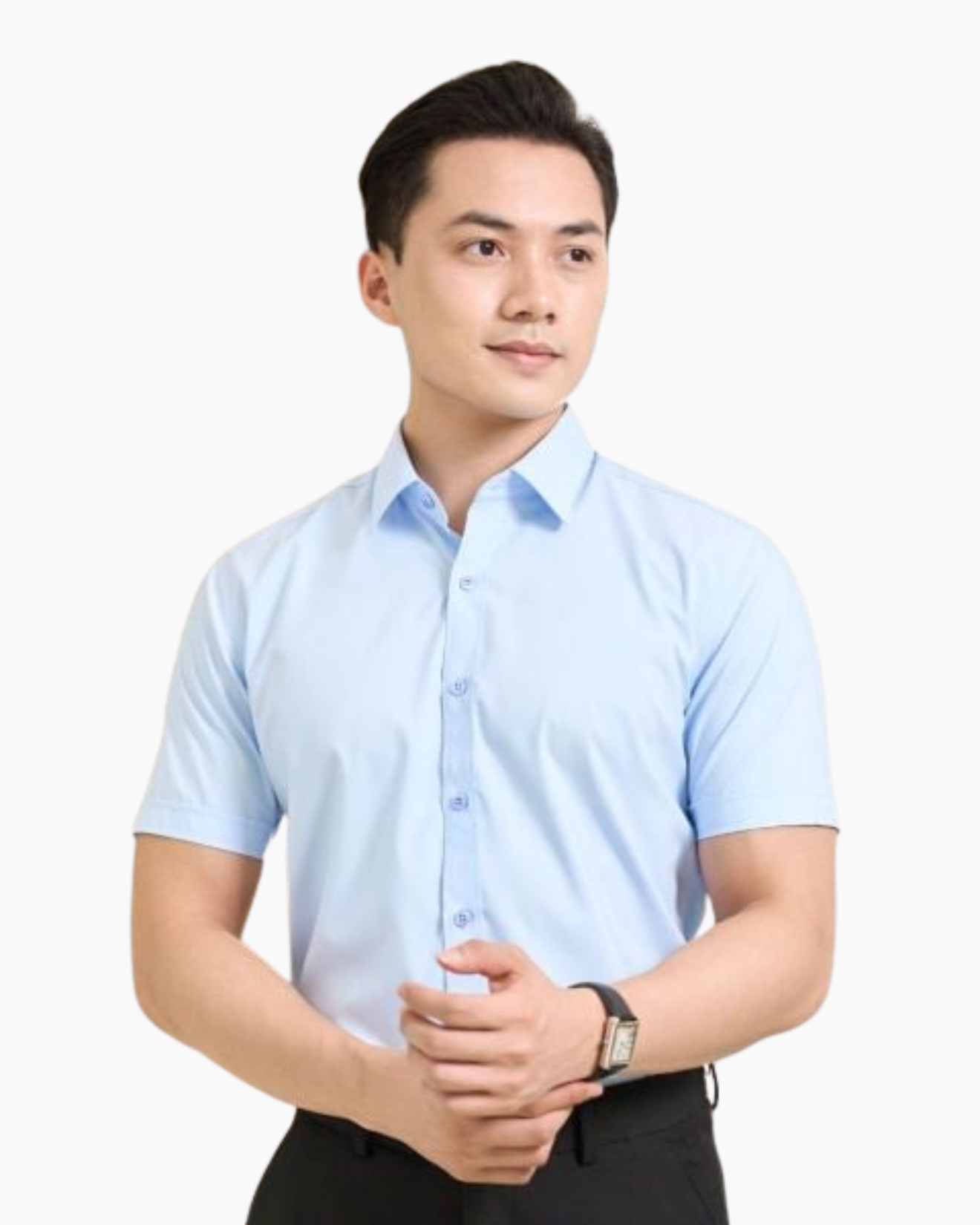  [SALE ĐỘC QUYỀN ONLINE] Áo Sơ Mi Xanh Cộc Tay Cao Cấp, Chống Nhăn, Kháng Khuẩn 9SMCB548XAH 