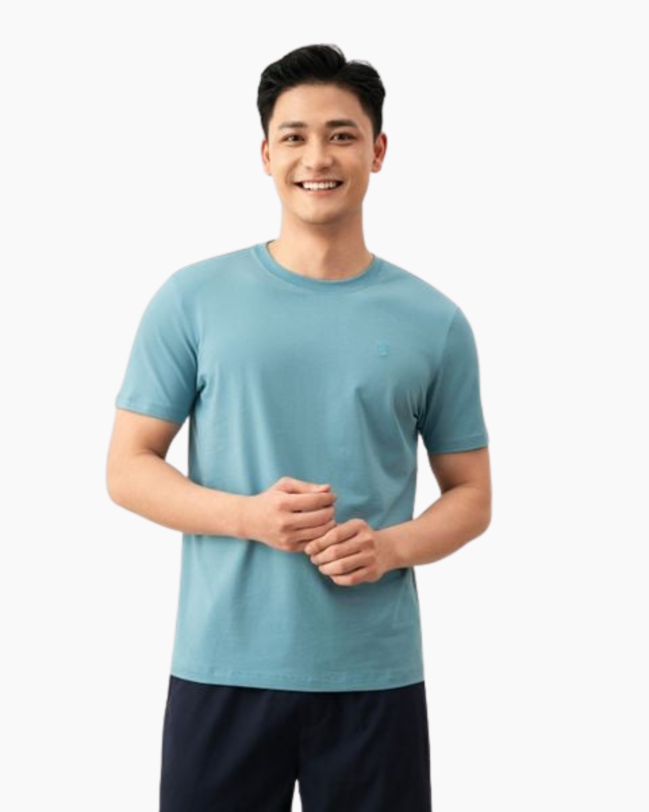  Áo Phông Xanh Nhạt Cotton Dễ Làm Sạch 8APKB401XNH 