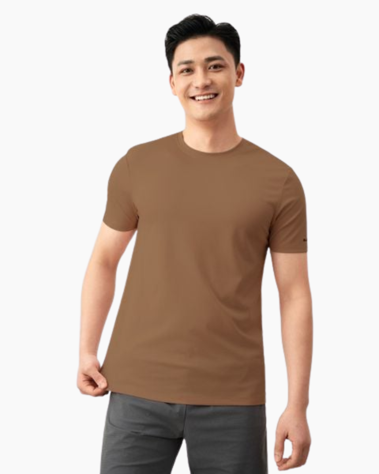  Áo Phông Nâu Rayon Chống Nhăn, Co Giãn 8APKB403NAU 