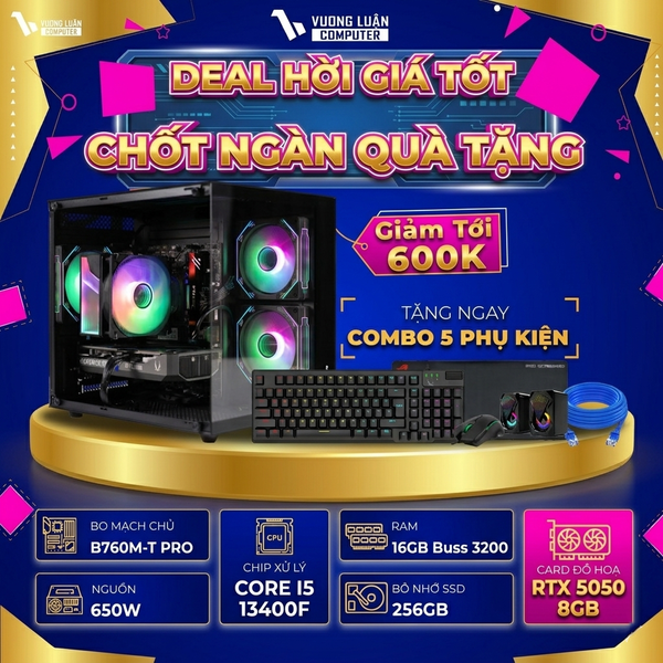 PC VLC_DH24(I5 13400F | 16GB | RTX 5050 8GB | 512GB | )