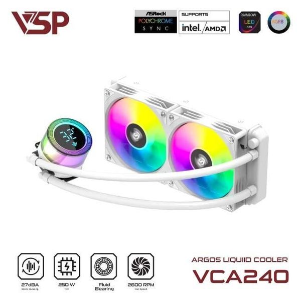 Tản nhiệt nước VSP Argos Liquid Cooler VCA-240 Trắng