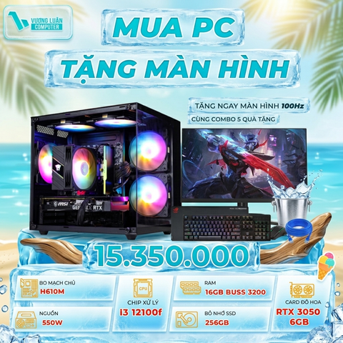 PC VLC_71 (i3 12100f | 16GB | RTX 3050 6GB | 256GB | H610M)