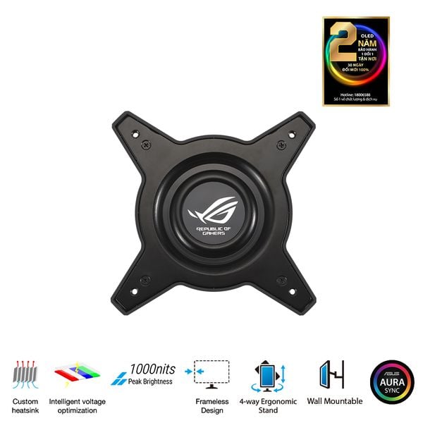 Màn Hình Gaming ASUS ROG Swift OLED PG27AQDM (26.5 inch - 2K - OLED - 240Hz - 0.03ms - FreeSync - GSync - HDR10)