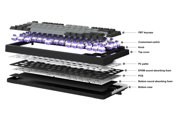 Bàn phím cơ DareU EK75 Pro Triple Mode WBC DareU Dream switch