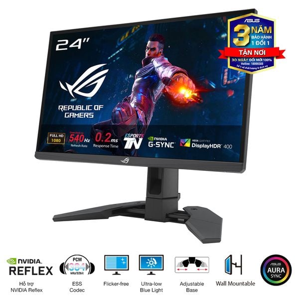 Màn Hình Gaming ASUS ROG Swift Pro PG248QP (24.1 inch - TN - FHD - 540Hz - 0.2ms)