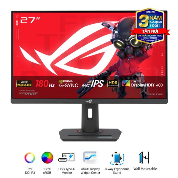 Màn Hình Gaming ASUS ROG Strix XG27ACS (27 inch - IPS - 2K - 1ms - 180Hz - USB TypeC)