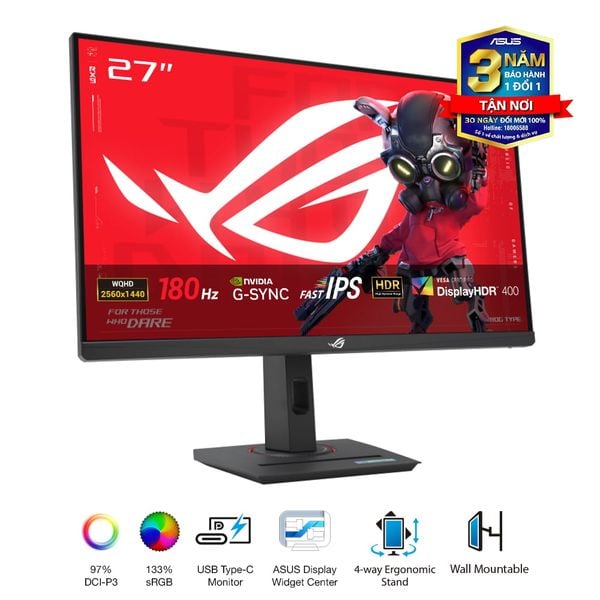 Màn Hình Gaming ASUS ROG Strix XG27ACS (27 inch - IPS - 2K - 1ms - 180Hz - USB TypeC)