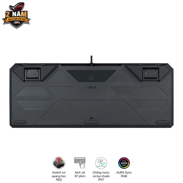 Bàn phím cơ Asus TUF K3 Gen II Black Optical Red switch
