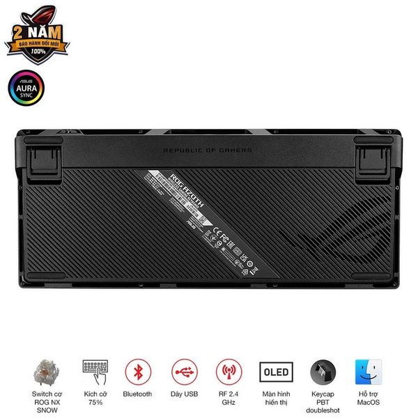 Bàn phím cơ Asus ROG Azoth Wireless NX Snow switch