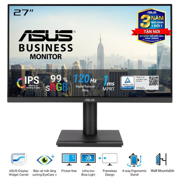 Màn Hình ASUS VA279QGS (27 inch - IPS - FHD - 120Hz - 1ms - Speaker)