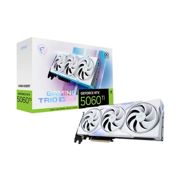 VGA MSI RTX 5060 Ti 16GB GAMING TRIO OC WHITE GDDR7