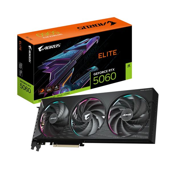 Vga Gigabyte AORUS RTX 5060 ELITE 8GB (N5060AORUS E-8GD)