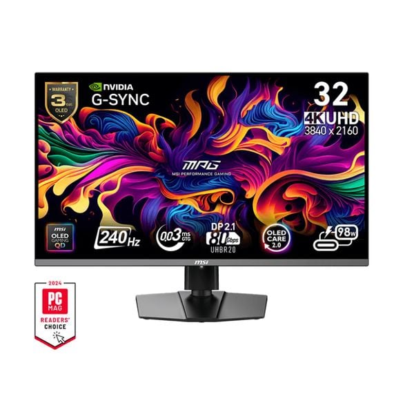 Màn Hình MSI MPG 322URX QD-OLED (31.5 inch - OLED - 4K - 240Hz - 0.03ms)