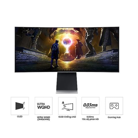 Màn Hình Gaming SAMSUNG Odyssey OLED G8 G85SD LS34DG850SEXXV (34 inch - OLED - UWQHD - 175Hz - 0.03ms - Cong)
