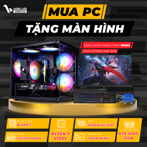 PC VLC_TM60 (R7 5700X | 16GB | RTX 3060 12GB | 256GB | B450M-T)